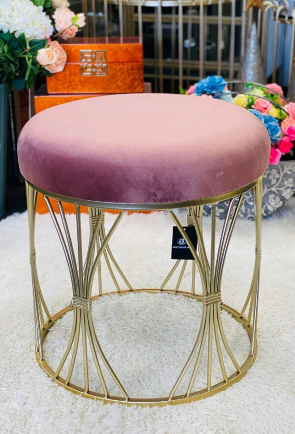 Velvet Ottoman Stool